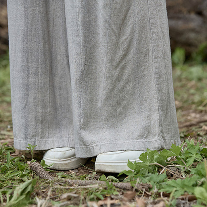 Buddha Stones Casual Tie-Dye Women's Linen Wide Leg Pants With Pockets - image 21