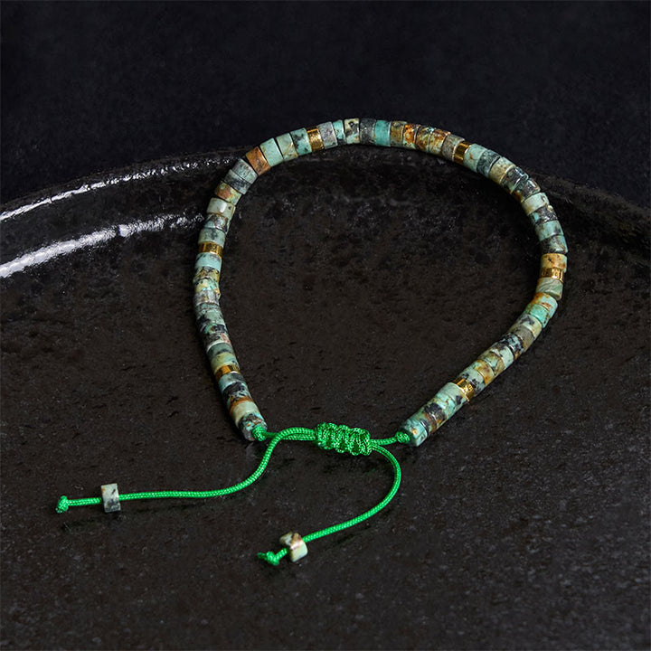Buddha Stones Turquoise Purification Spacer Bead Bracelet - image 2