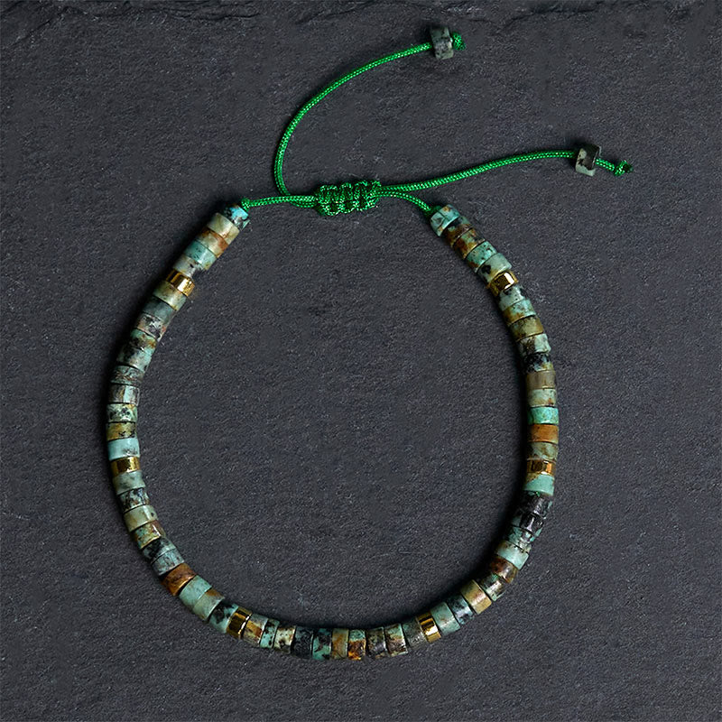 Buddha Stones Turquoise Purification Spacer Bead Bracelet - Turquoise (Wrist Circumference 17-25cm) - image 0