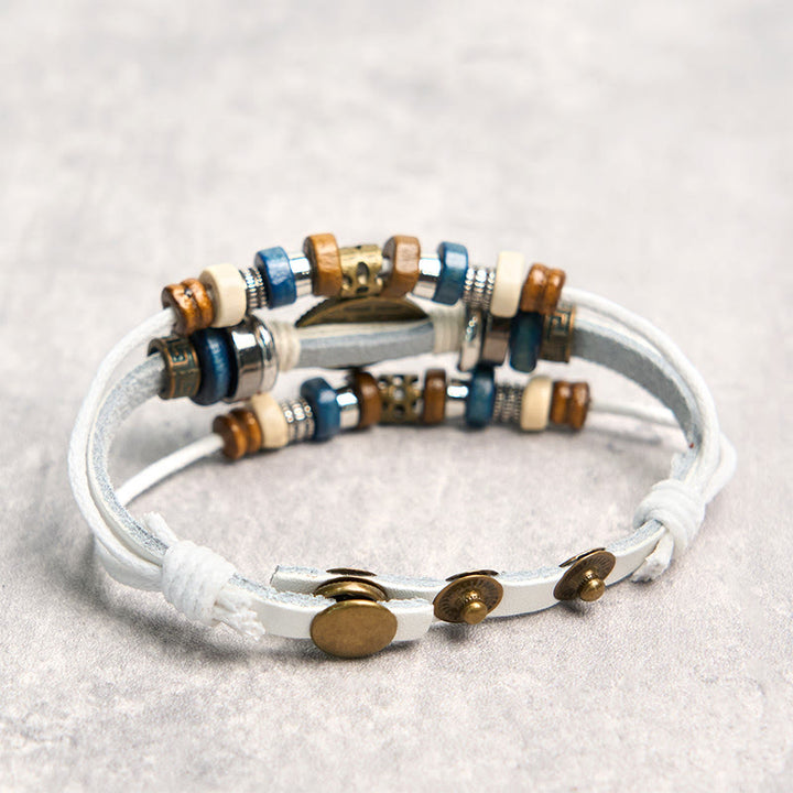 Buddha Stones Tibetan Evil Eye Leather Adjustable Protection Bracelet - image 56