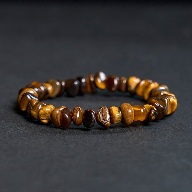 Buddha Stones Tiger Eye Irregular Blocks Courage Bracelet - image 2