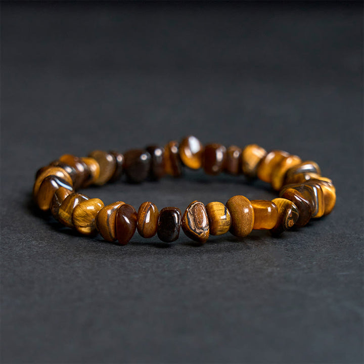 Buddha Stones Tiger Eye Irregular Blocks Courage Bracelet - image 2