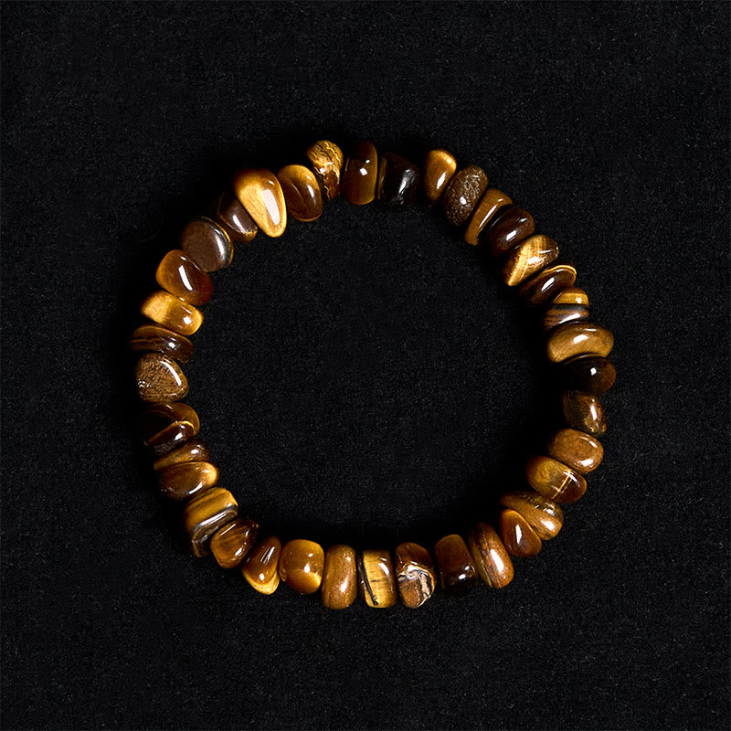 Buddha Stones Tiger Eye Irregular Blocks Courage Bracelet - image 5
