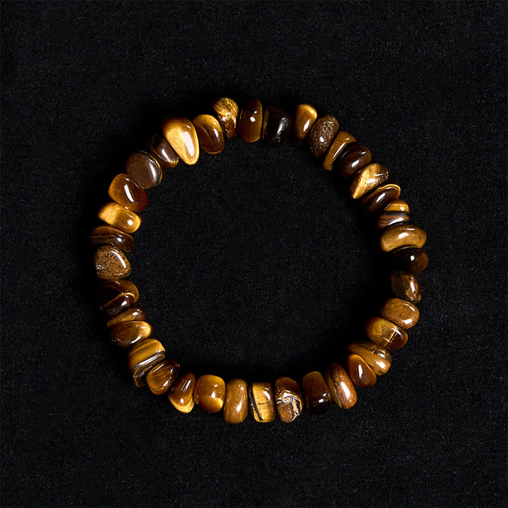 Buddha Stones Tiger Eye Irregular Blocks Courage Bracelet - image 5