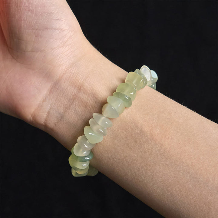 Buddha Stones Natural Peridot Irregular Blocks Peace Bracelet - image 4