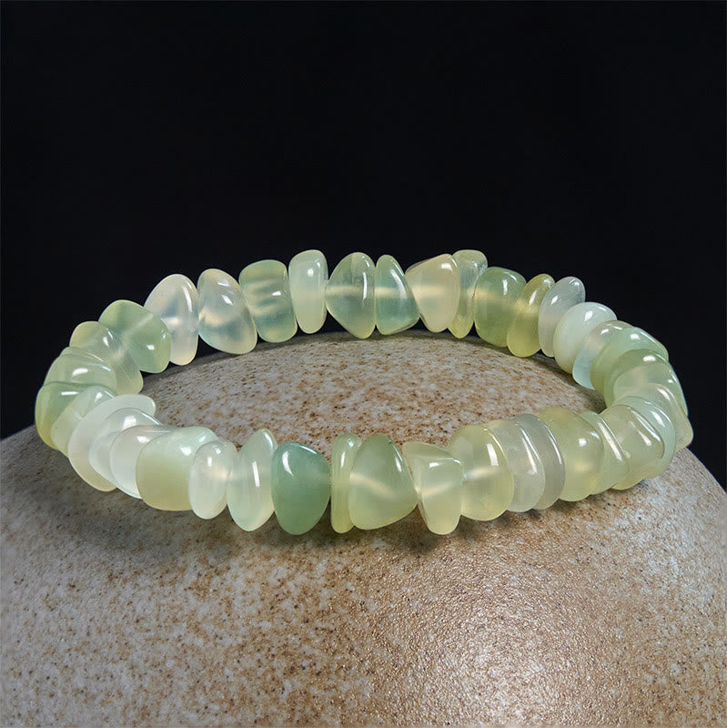 Buddha Stones Natural Peridot Irregular Blocks Peace Bracelet - image 1