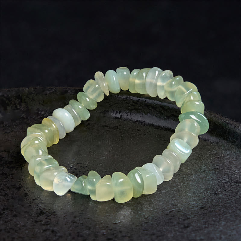 Buddha Stones Natural Peridot Irregular Blocks Peace Bracelet - image 3