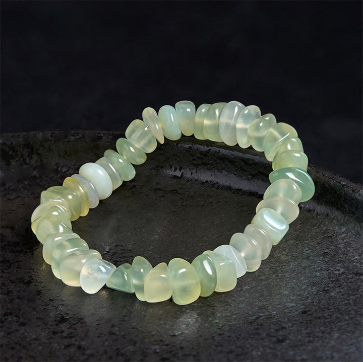 Buddha Stones Natural Peridot Irregular Blocks Peace Bracelet - image 3