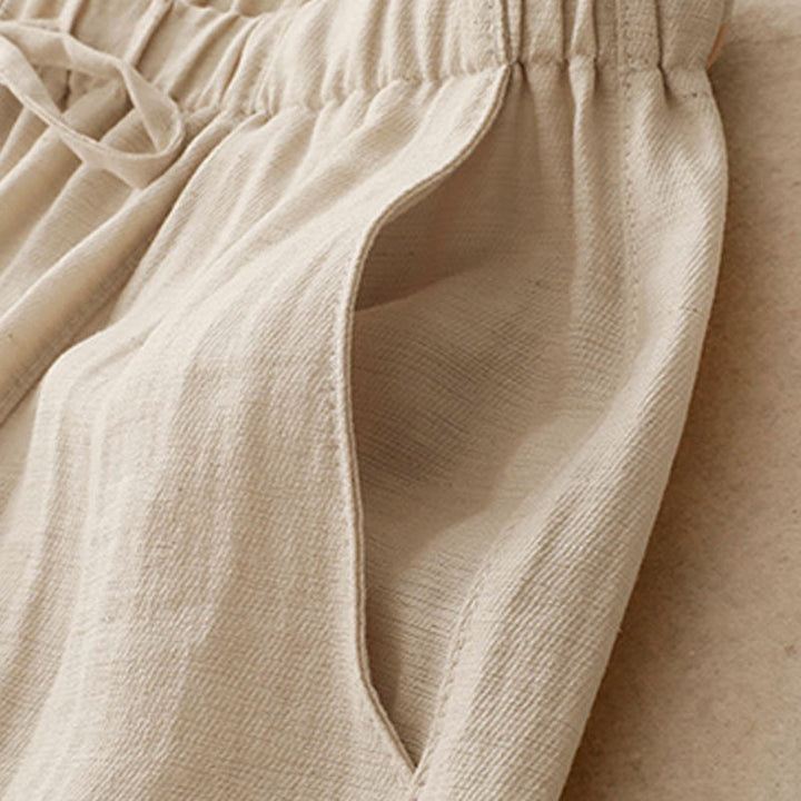Buddha Stones Summer Drawstring Design Women's Wide Leg Pants With Pockets - image 9