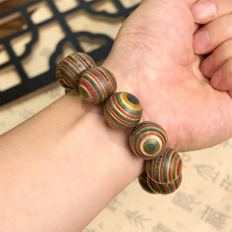 Buddha Stones Colorful Rainbow Eucalyptus Balance Bracelet - image 4