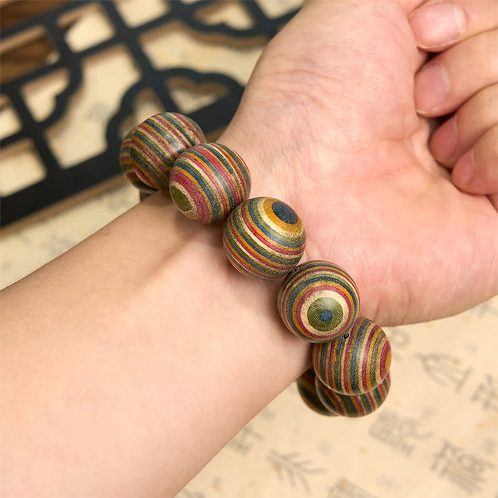 Buddha Stones Colorful Rainbow Eucalyptus Balance Bracelet - image 4