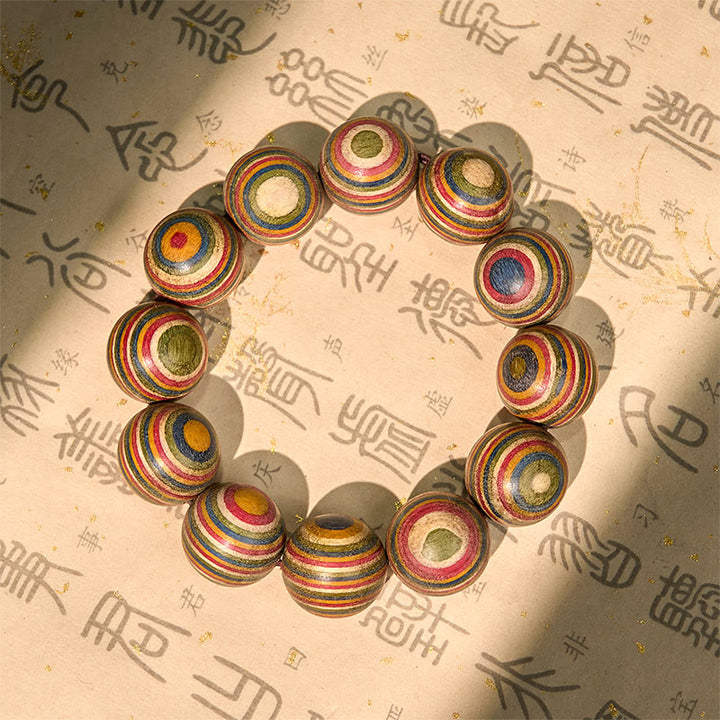 Buddha Stones Colorful Rainbow Eucalyptus Balance Bracelet - 20mm(Wrist Circumference 16-18cm) - image 0