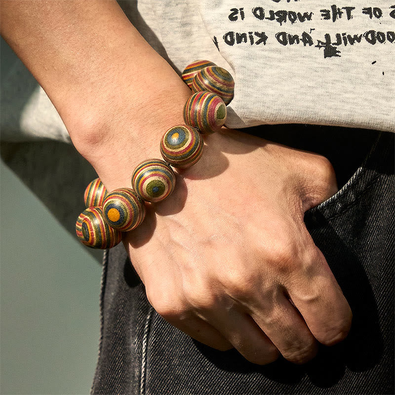 Buddha Stones Colorful Rainbow Eucalyptus Balance Bracelet - image 3