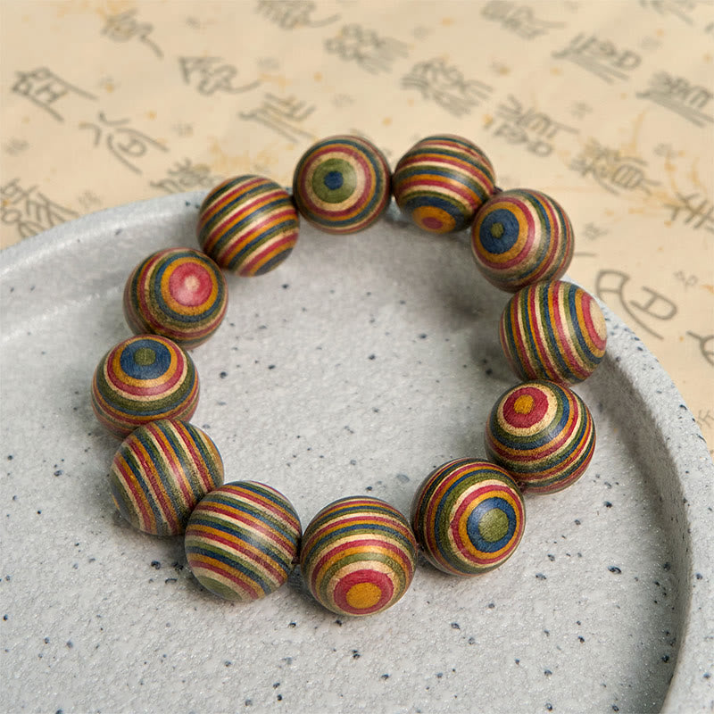 Buddha Stones Colorful Rainbow Eucalyptus Balance Bracelet - image 5