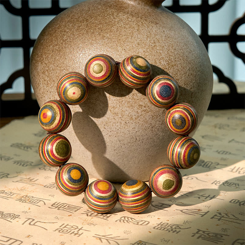 Buddha Stones Colorful Rainbow Eucalyptus Balance Bracelet - image 2