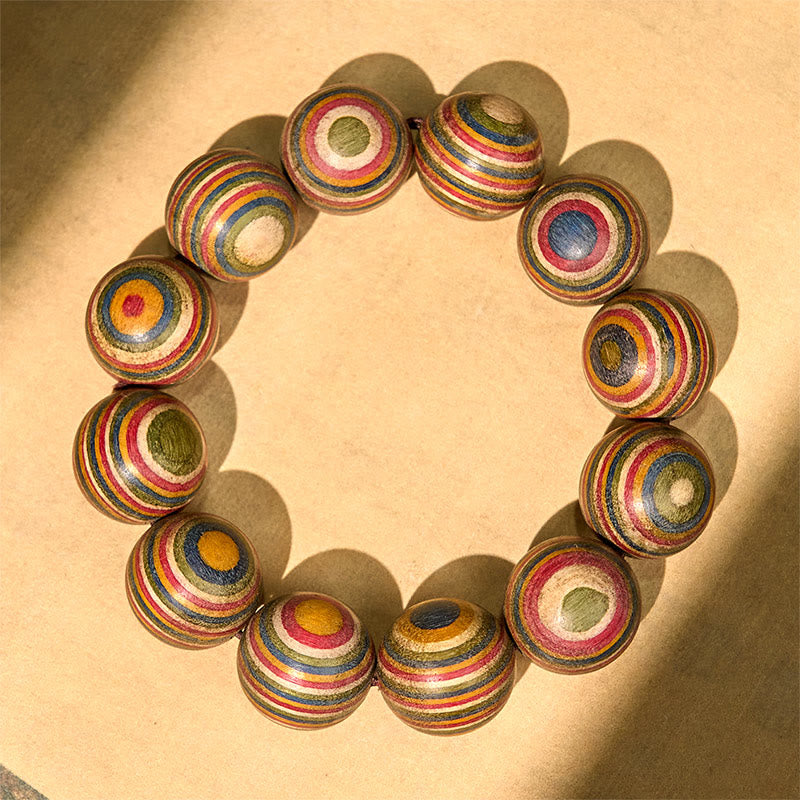 Buddha Stones Colorful Rainbow Eucalyptus Balance Bracelet - image 1