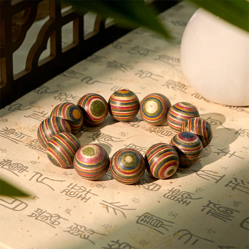 Buddha Stones Colorful Rainbow Eucalyptus Balance Bracelet - image 6