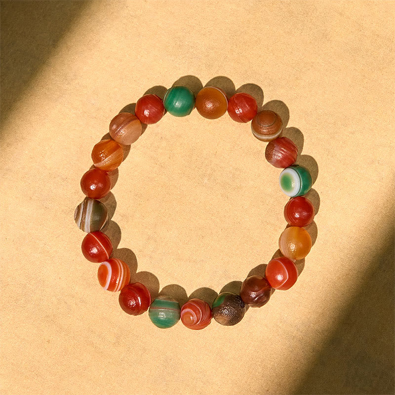 Buddha Stones Natural Alashan Agate Confidence Bracelet - image 1