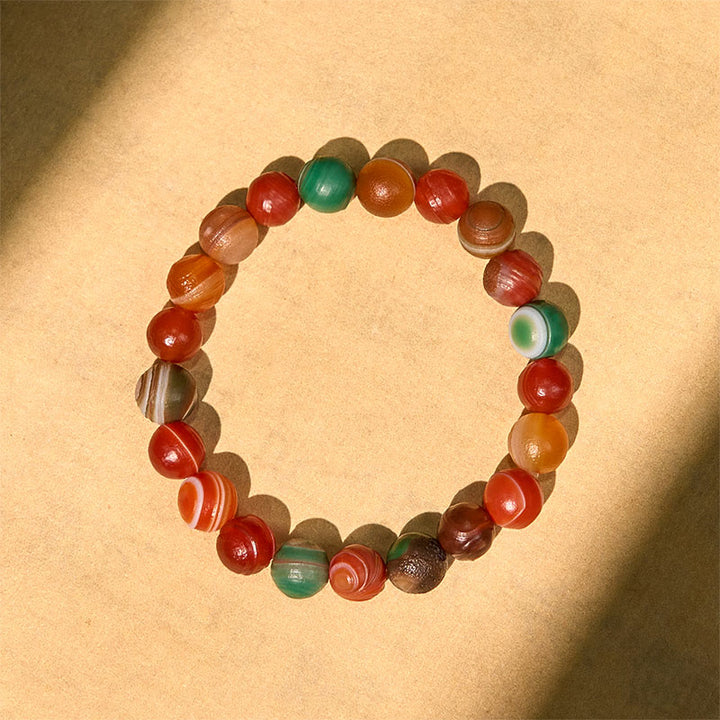 Buddha Stones Natural Alashan Agate Confidence Bracelet - image 1