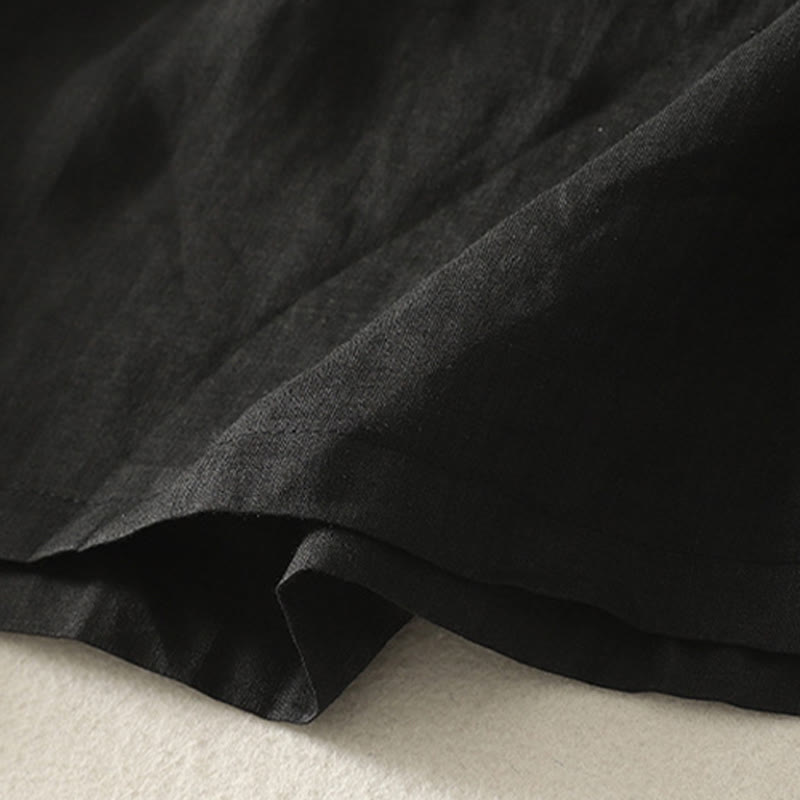 Buddha Stones Casual Embroidery Red Heart Short Sleeve Women's Cotton Linen T-Shirt - image 17