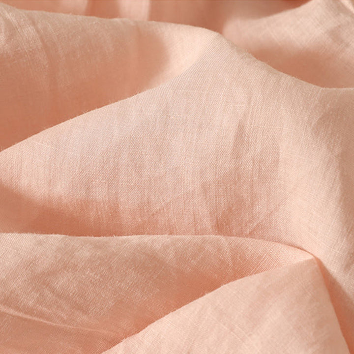 Buddha Stones Casual Embroidery Red Heart Short Sleeve Women's Cotton Linen T-Shirt - image 2