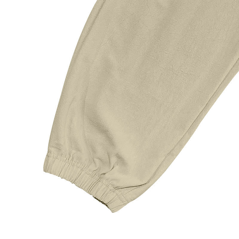 Buddha Stones Solid Color Linen Drawstring Men's Cargo Pants With Pockets - image 26