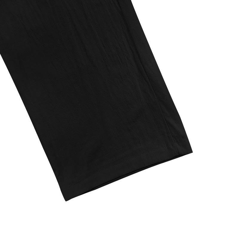 Buddha Stones Casual Plain Color Buttons Men's Cotton Pants With Pockets - image 9