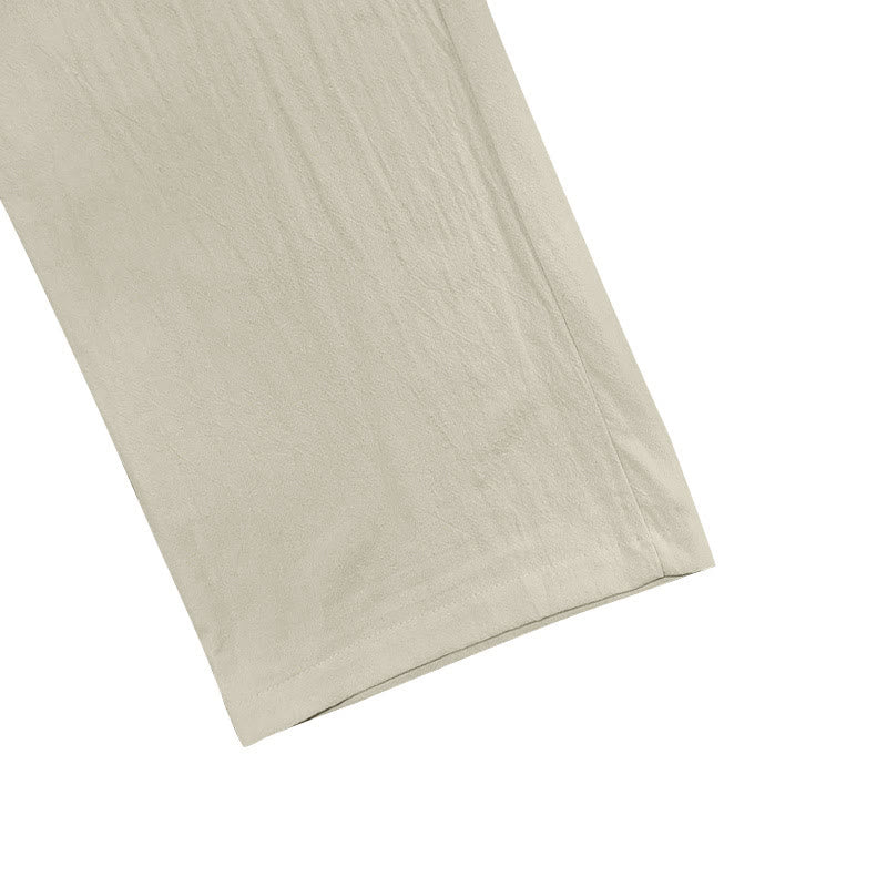 Buddha Stones Casual Plain Color Buttons Men's Cotton Pants With Pockets - image 36
