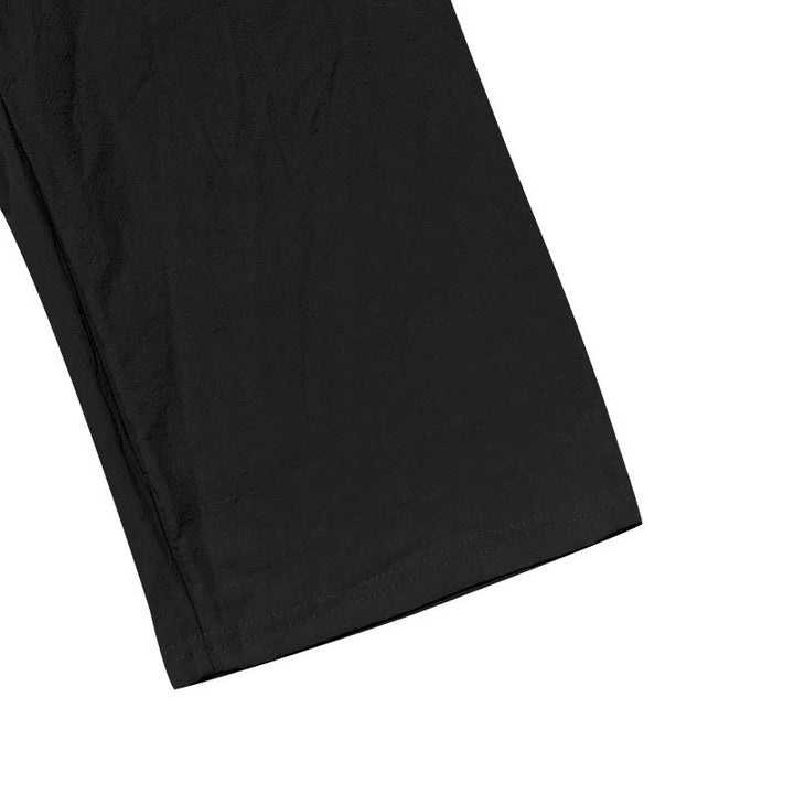Buddha Stones Solid Color Buttons Drawstring Men's Cotton Pants With Pockets - image 18