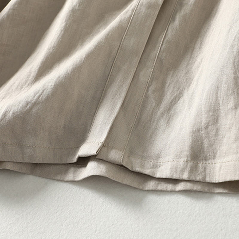 Buddha Stones Buttons Design Women's Long Sleeve Coat With Pockets - image 11