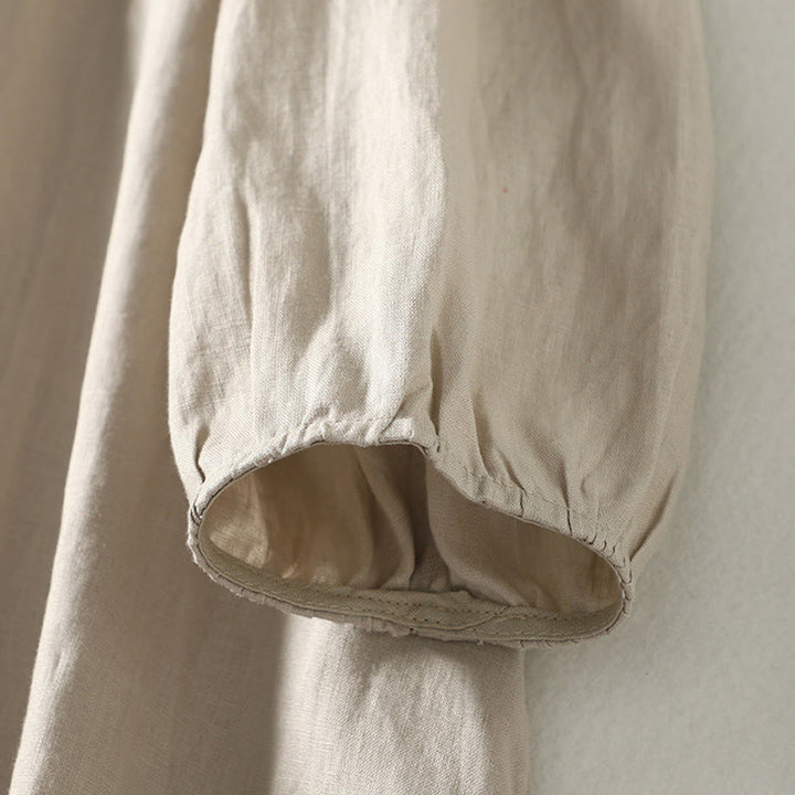 Buddha Stones Buttons Design Women's Long Sleeve Coat With Pockets - image 10