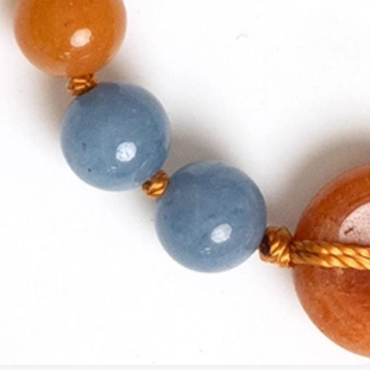 Buddha Stones Colored Aventurine Peace Buckle Cure Bracelet - image 11