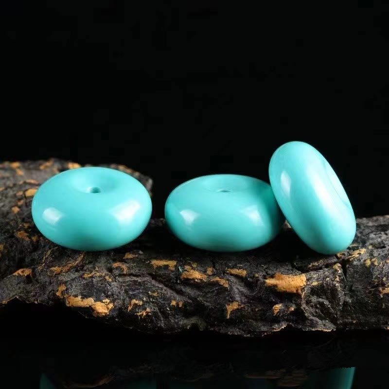 Buddha Stones Turquoise Peace Buckle Rope Balance Necklace Pendant - image 7