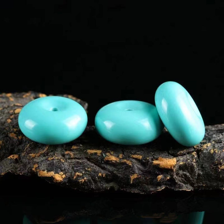 Buddha Stones Turquoise Peace Buckle Rope Balance Necklace Pendant - image 7