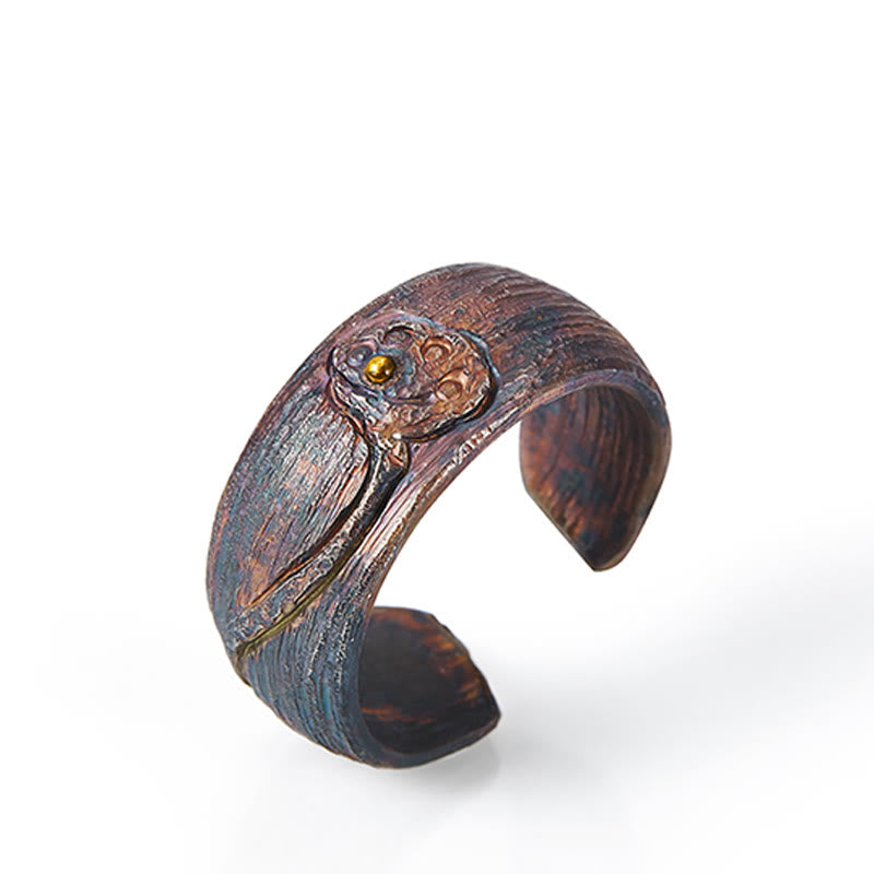 Buddha Stones 999 Sterling Silver Lotus Balance Ring - image 9