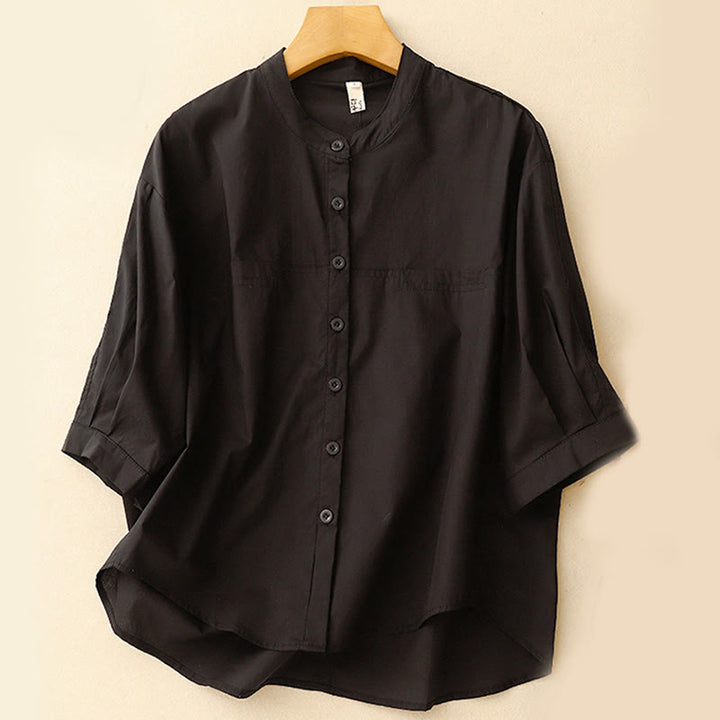 Buddha Stones 2pcs Women's Three-quarter Sleeve Shirt Harem Pants Meditation Clothing Set - image 27