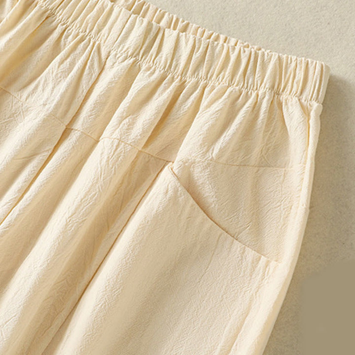 Buddha Stones 2pcs Plain Women's Short Sleeve Shirt Harem Pants Meditation Clothing Set - image 15