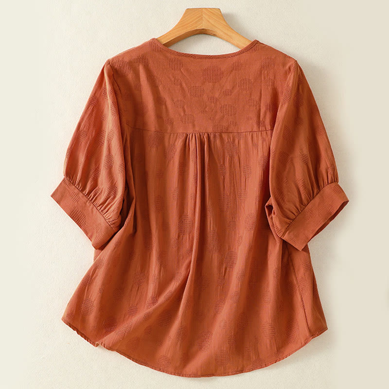 Buddha Stones 2pcs Plain Women's Short Sleeve Shirt Harem Pants Meditation Clothing Set - image 18