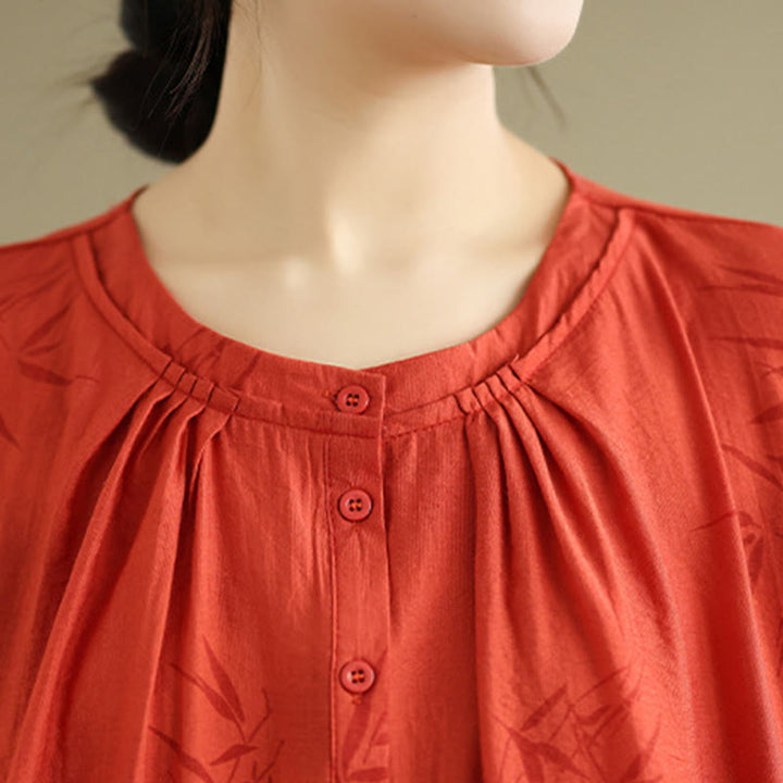 Buddha Stones 2pcs Casual Women's Short Sleeve Shirt Harem Pants Meditation Clothing Set - image 15