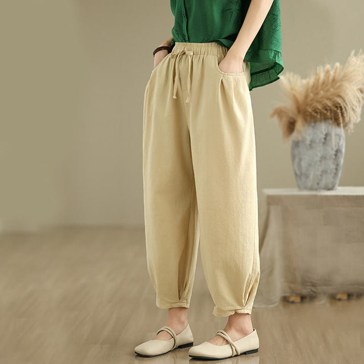 Buddha Stones 2pcs Casual Women's Short Sleeve Shirt Harem Pants Meditation Clothing Set - image 20