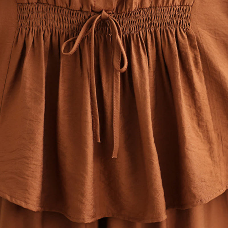 Buddha Stones 2pcs Casual Women's Stand Collar Shirt Loose Pants Meditation Clothing Set - image 8