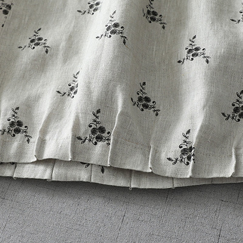 Buddha Stones Polka Dot Floral Pattern Pattern Women's Cotton Linen Harem Pants With Pockets - image 2