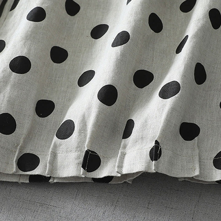 Buddha Stones Polka Dot Floral Pattern Pattern Women's Cotton Linen Harem Pants With Pockets - image 7