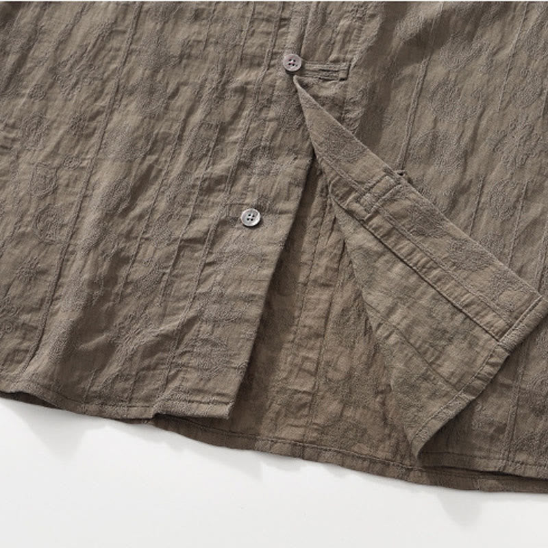 Buddha Stones Summer Short Sleeve Buttons Men's Shirt With Two Pockets - image 22