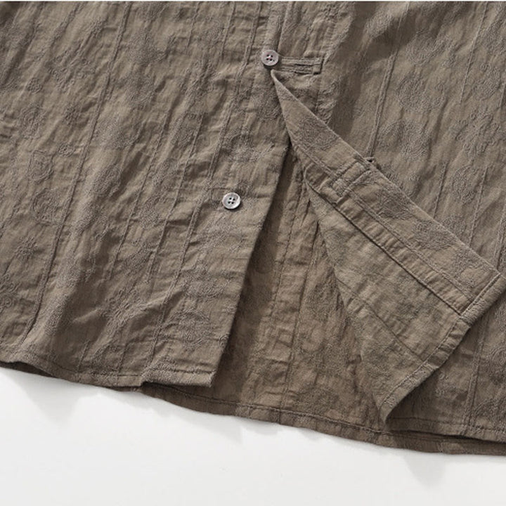 Buddha Stones Summer Short Sleeve Buttons Men's Shirt With Two Pockets - image 22