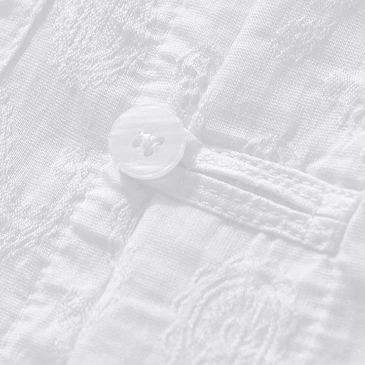 Buddha Stones Summer Short Sleeve Buttons Men's Shirt With Two Pockets - image 13