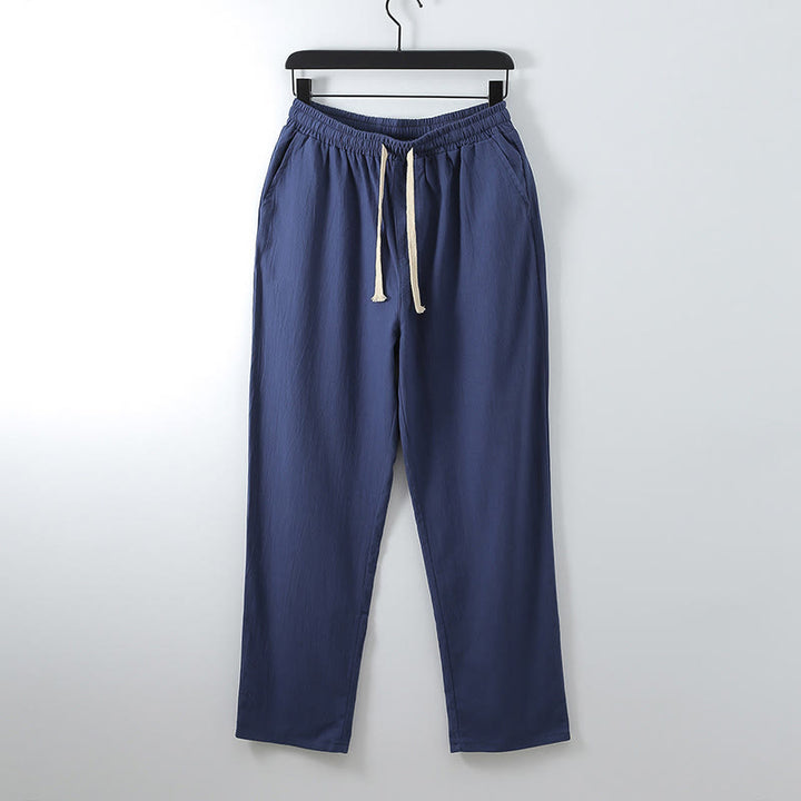 Buddha Stones 2Pcs Summer V-Neck Cotton Shirt Pants With Pockets Men's Meditation Cloth Set - image 19