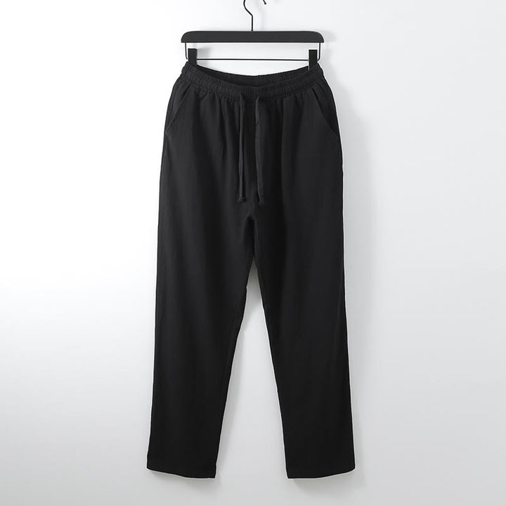 Buddha Stones 2Pcs Summer V-Neck Cotton Shirt Pants With Pockets Men's Meditation Cloth Set - image 13