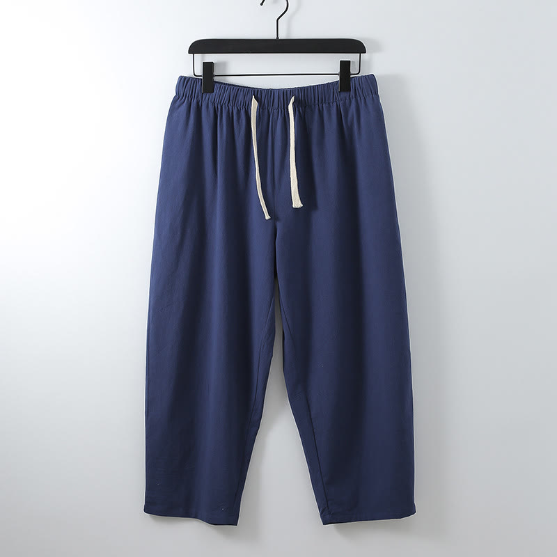 Buddha Stones 2Pcs Cotton Kimono Ankle-Length Pants Men's Meditation Cloth Set - image 15