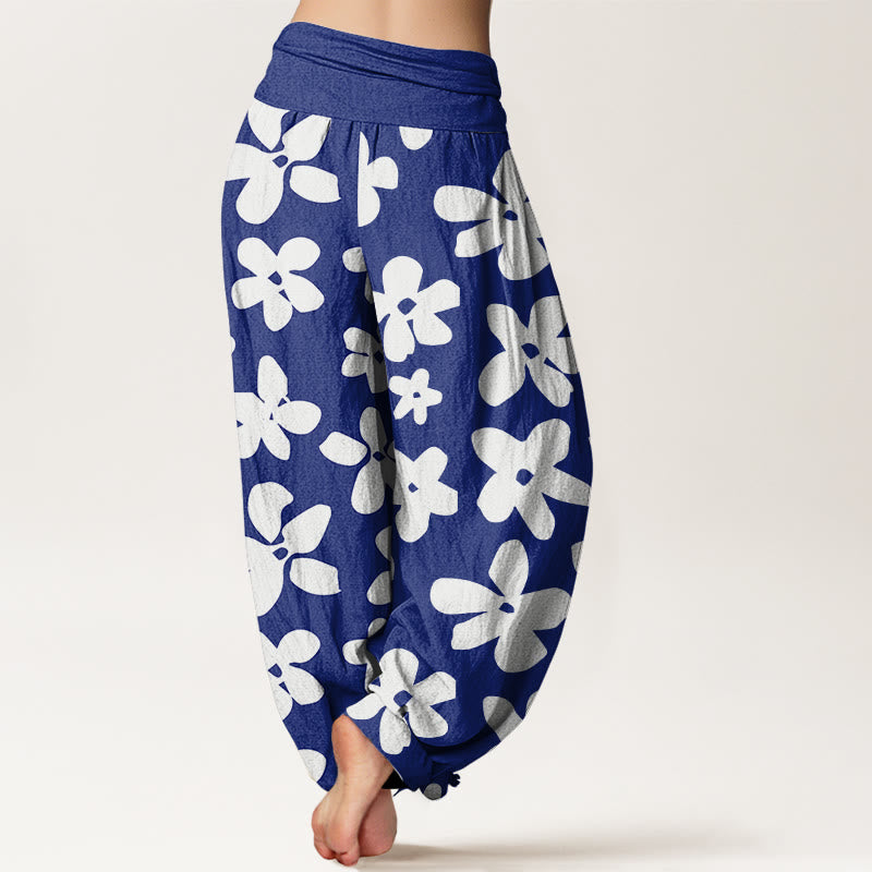Buddha Stones Casual Bohemian Style Floral Women's Elastic Waist Harem Pants - image 6
